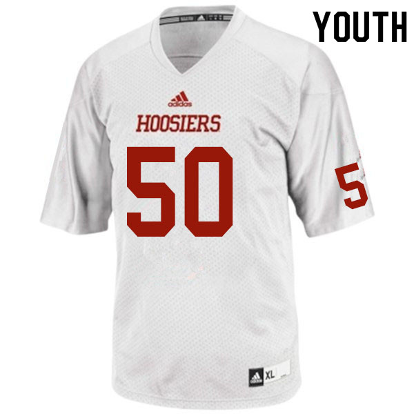 Youth #50 Sio Nofoagatoto'a Indiana Hoosiers College Football Jerseys Sale-White